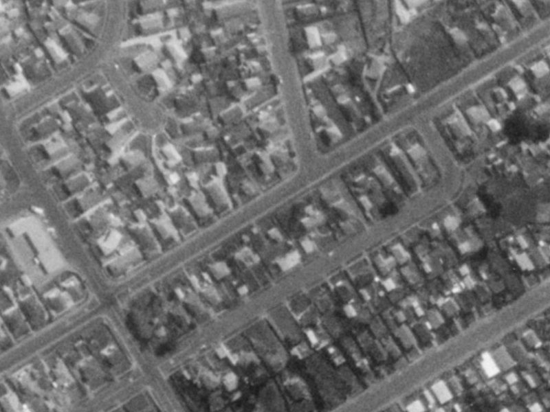 62–84 Pacific Road from the air, 1975-1979