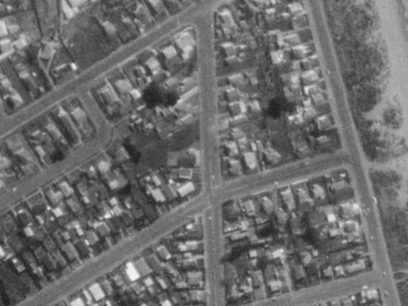 14-16 Jutland Street from the air, 1975-1979