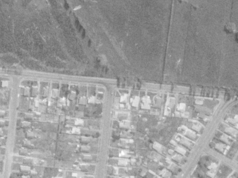 Travis Road from the air, 1975-1979