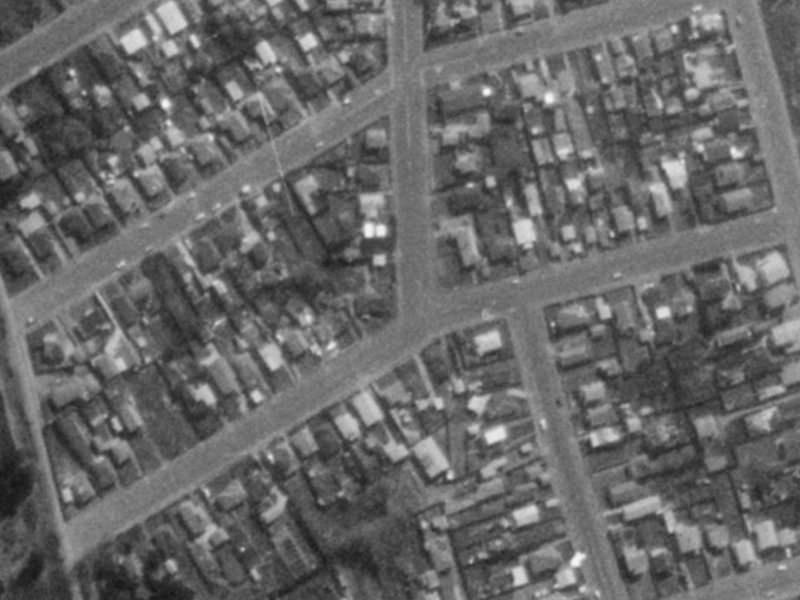 76 Jutland Street from the air, 1975-1979