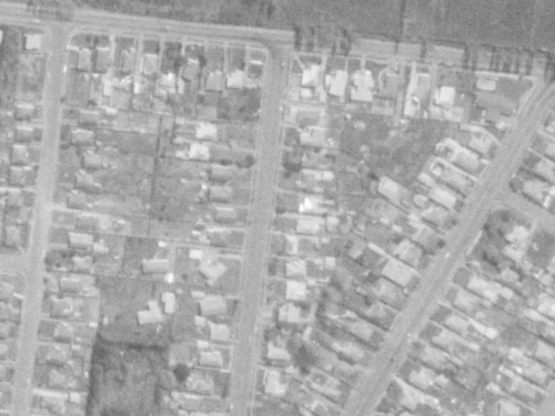 46 Parnwell Street from the air, 1975-1979