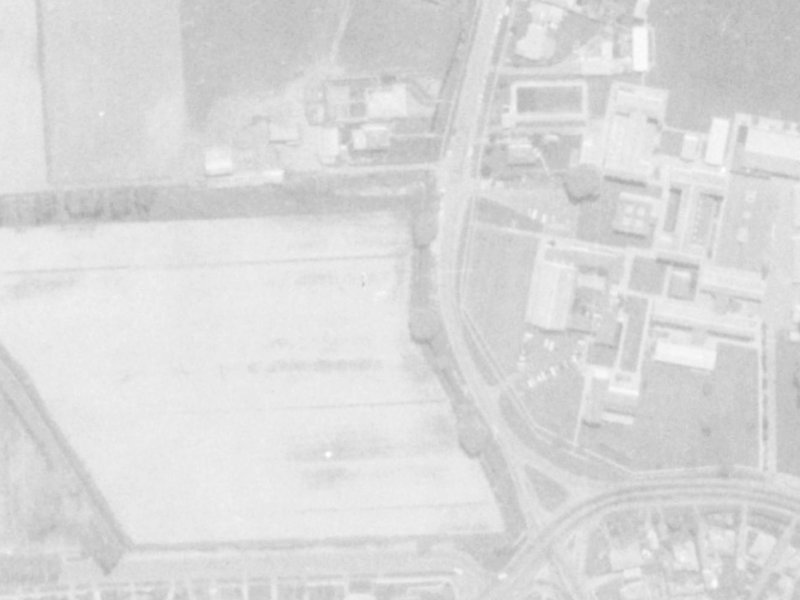 407-419 Hills Road from the air, 1975-1979