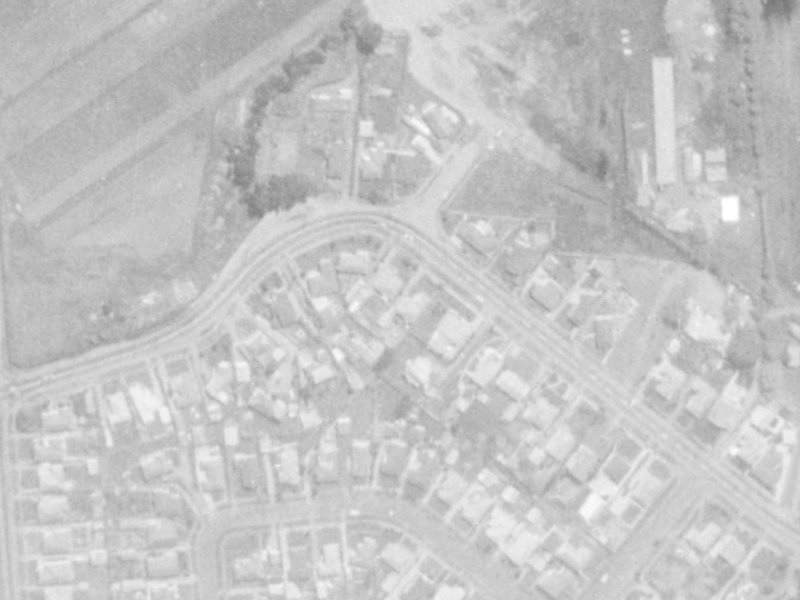 301 Lake Terrace Road from the air, 1975-1979