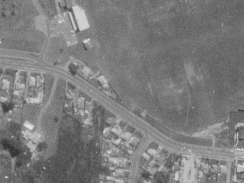 212 Travis Road from the air, 1975-1979