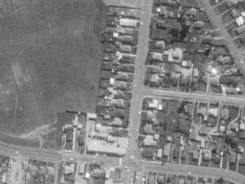 221 Bower Avenue from the air, 1975-1979