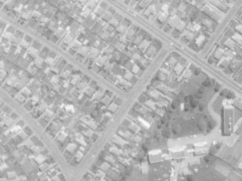 12 Harris Crescent from the air, 1975-1979