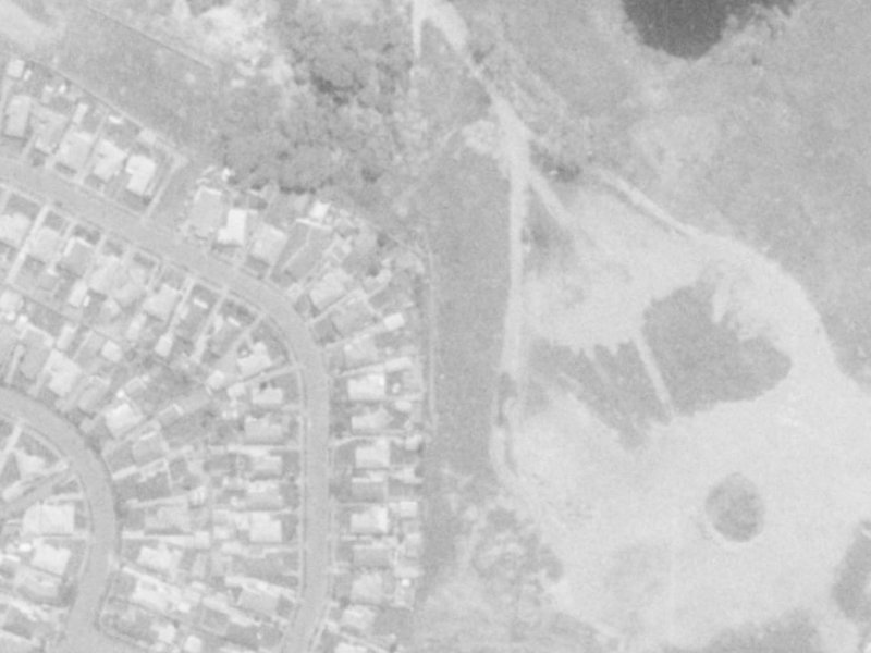 54 Teesdale Street from the air, 1975-1979
