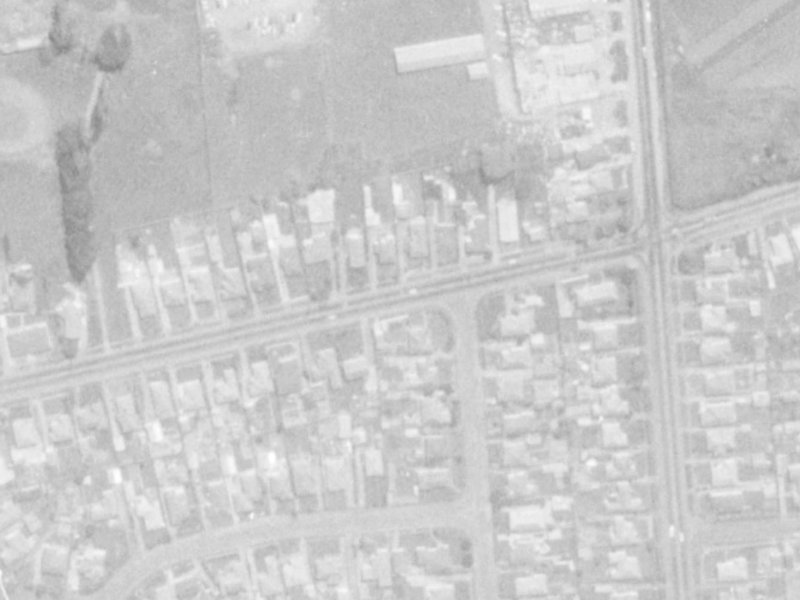 121 Briggs Road from the air, 1975-1979