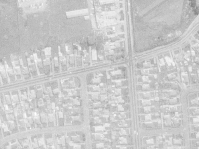 124 Briggs Road from the air, 1975-1979