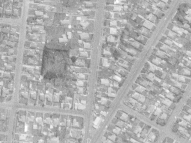 23 Parnwell Street from the air, 1975-1979