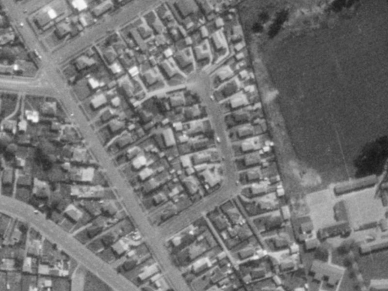 Leverett Place from the air, 1975-1979