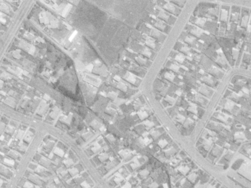 105 Harris Crescent from the air, 1975-1979