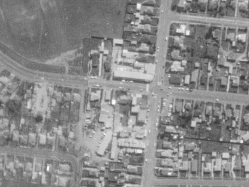 239 Travis Road from the air, 1975-1979