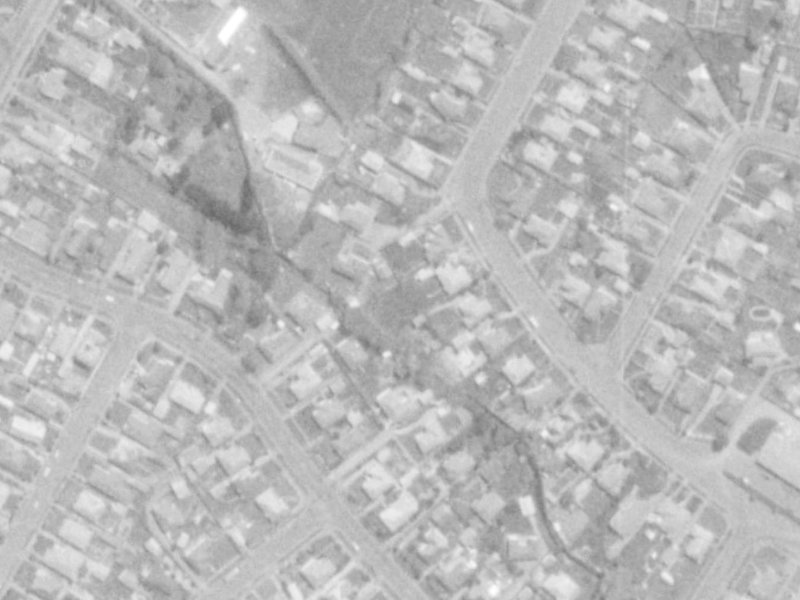99A Harris Crescent from the air, 1975-1979