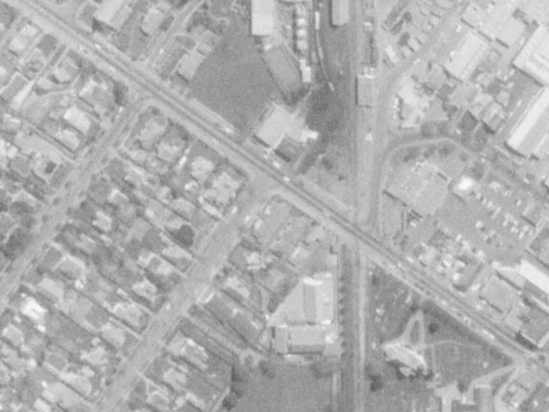 138 Saint James Avenue from the air, 1975-1979