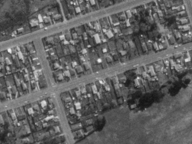 80 Bowhill Road from the air, 1975-1979