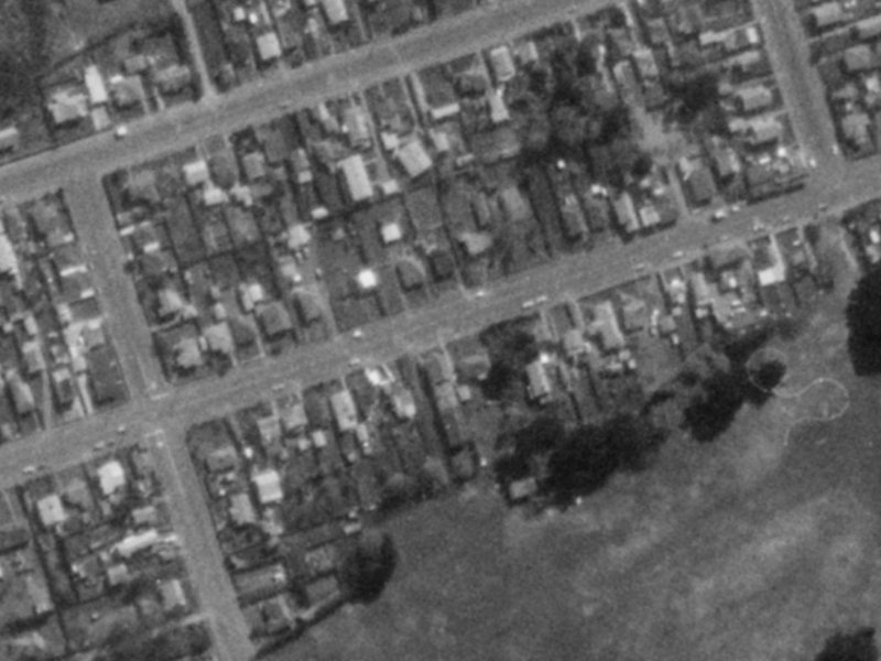 67A Bowhill Road from the air, 1975-1979