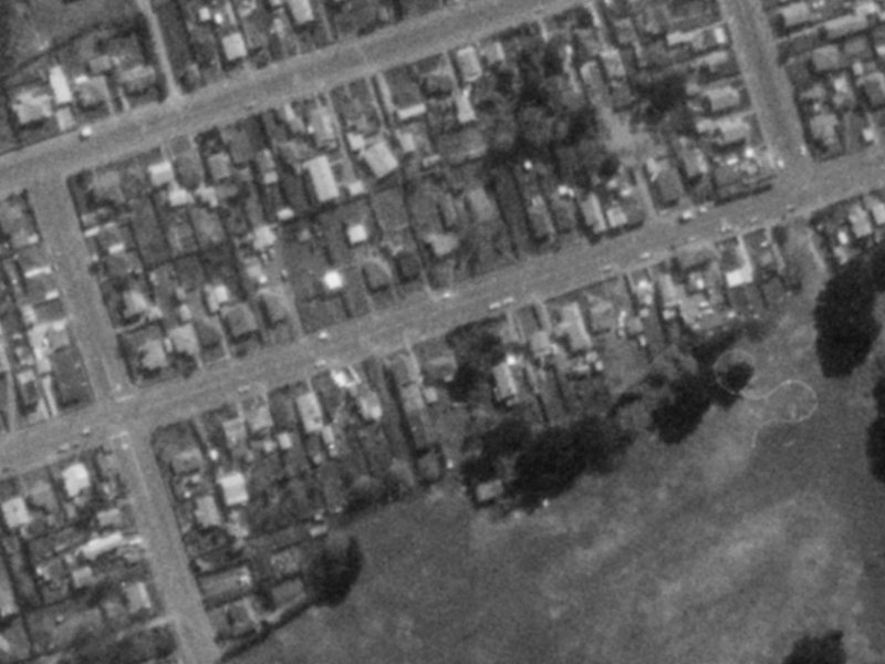 65-67 Bowhill Road from the air, 1975-1979