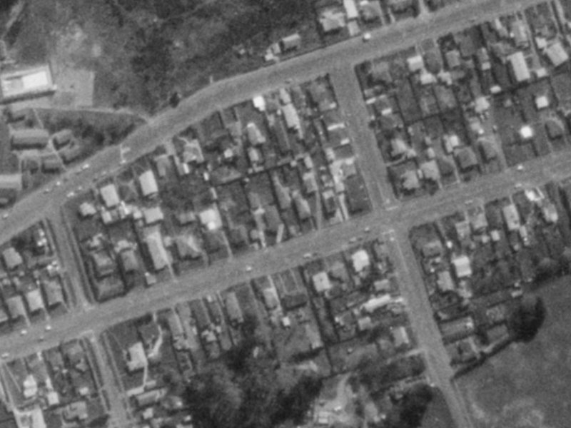 108 Bowhill Road from the air, 1975-1979