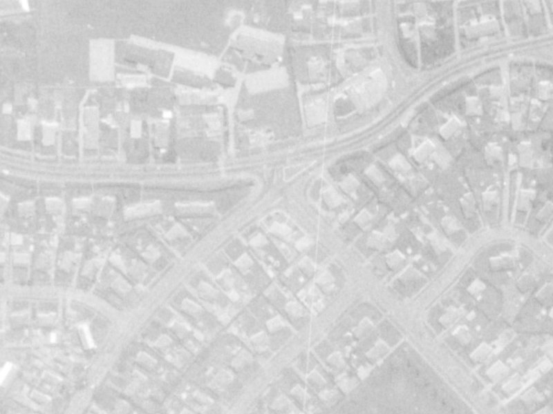 Akaroa Street from the air, 1975-1979