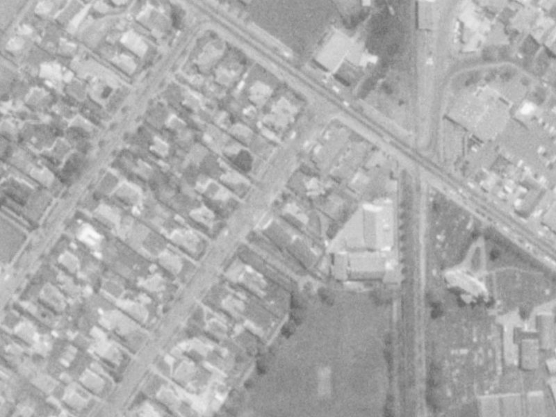 126 Saint James Avenue from the air, 1975-1979