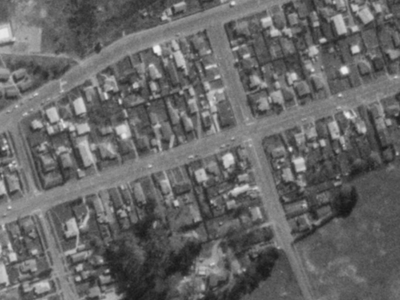 106 Bowhill Road from the air, 1975-1979