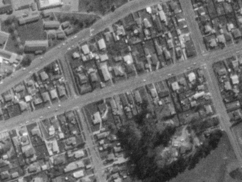 123 Bowhill Road from the air, 1975-1979