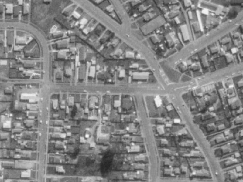 176 Bowhill Road from the air, 1975-1979
