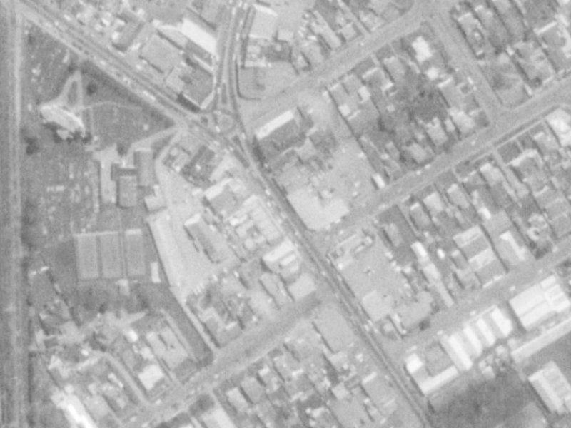 482A Papanui Road from the air, 1975-1979