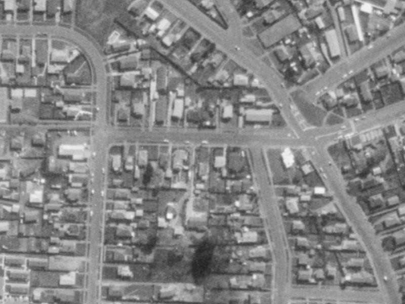 173 Bowhill Road from the air, 1975-1979