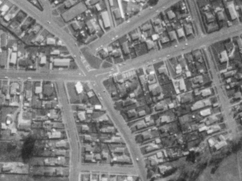 167C Bowhill Road from the air, 1975-1979