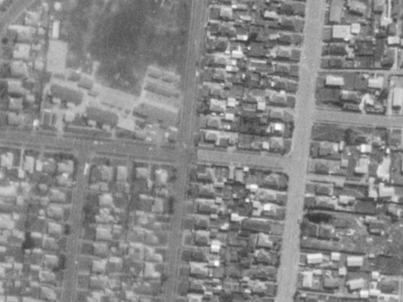 54 Willryan Avenue from the air, 1975-1979