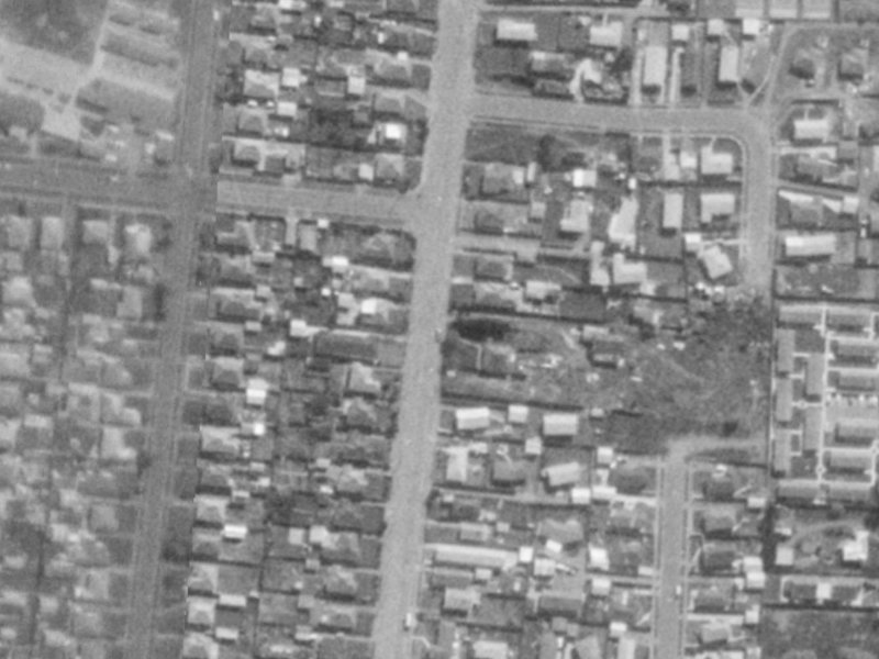 132 Bower Avenue from the air, 1975-1979