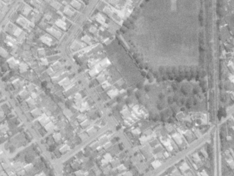 68 St James Avenue from the air, 1975-1979