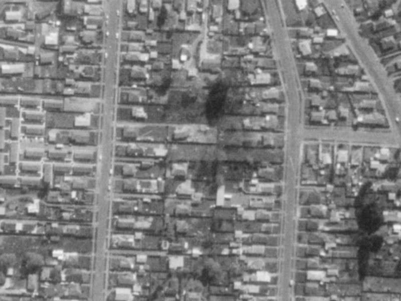 69C Palmers Road from the air, 1975-1979