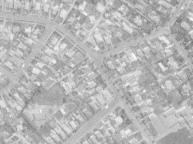 111 Condell Avenue from the air, 1975-1979