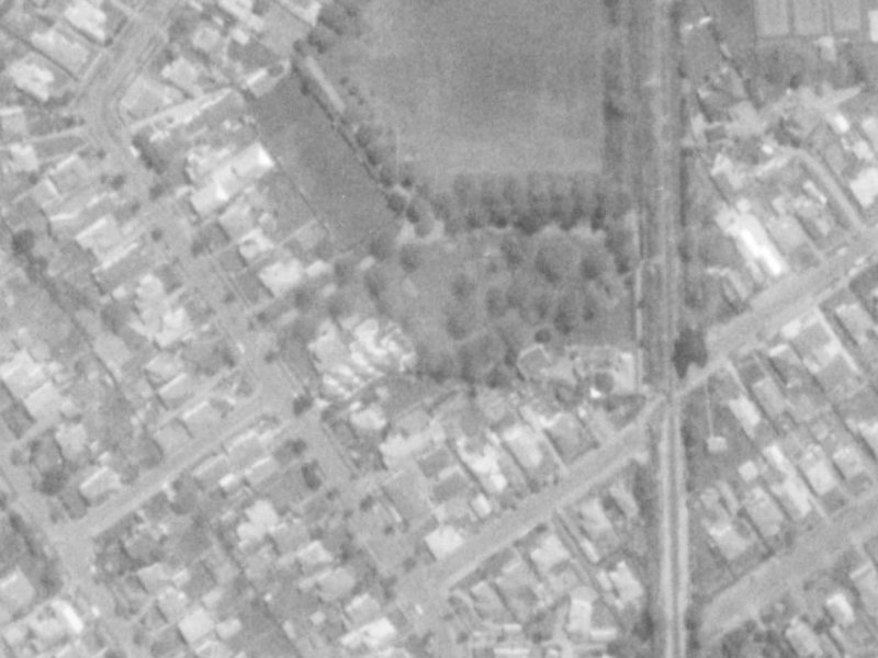 56 Saint James Avenue from the air, 1975-1979