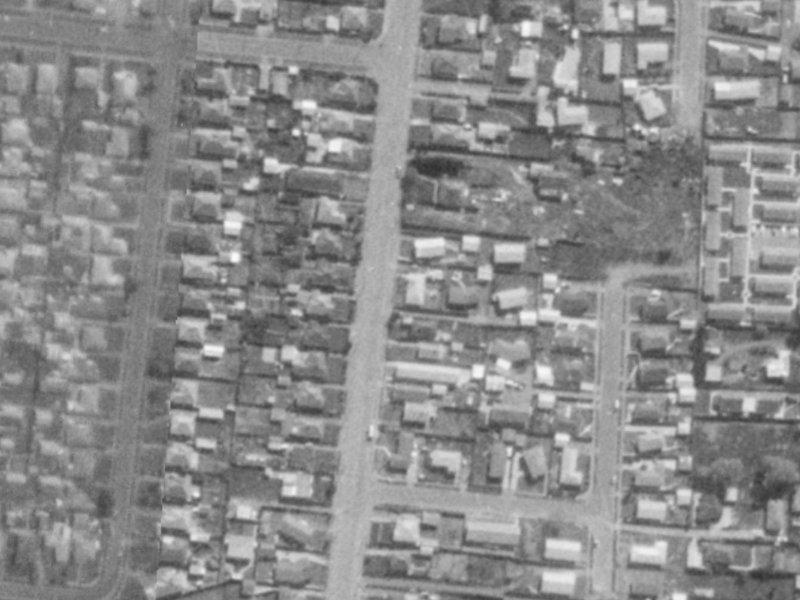 122 Bower Avenue from the air, 1975-1979
