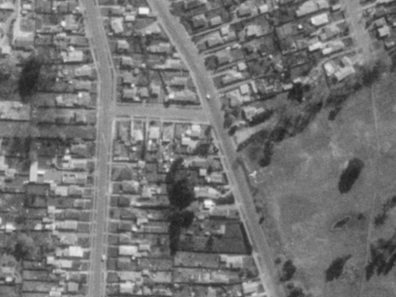 190 Keyes Road from the air, 1975-1979