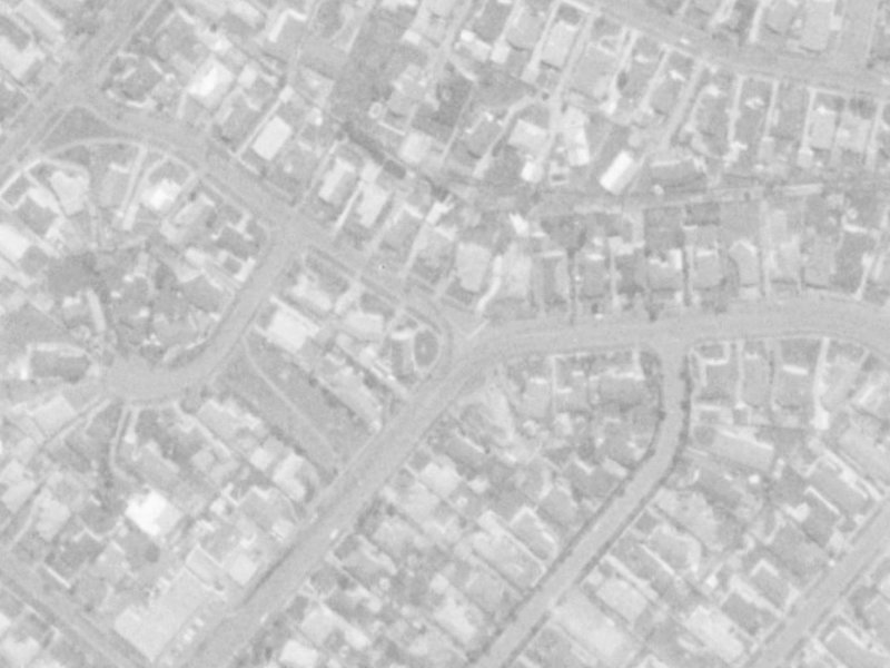 150 Kendal Avenue from the air, 1975-1979