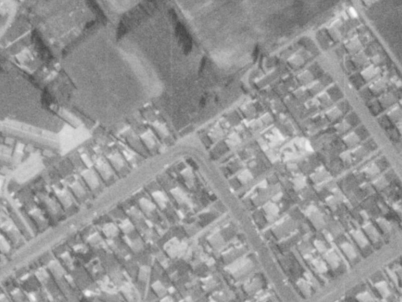 206 Rutland Street from the air, 1975-1979