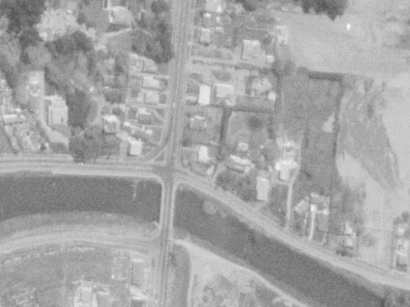 4A Bassett Street from the air, 1975-1979