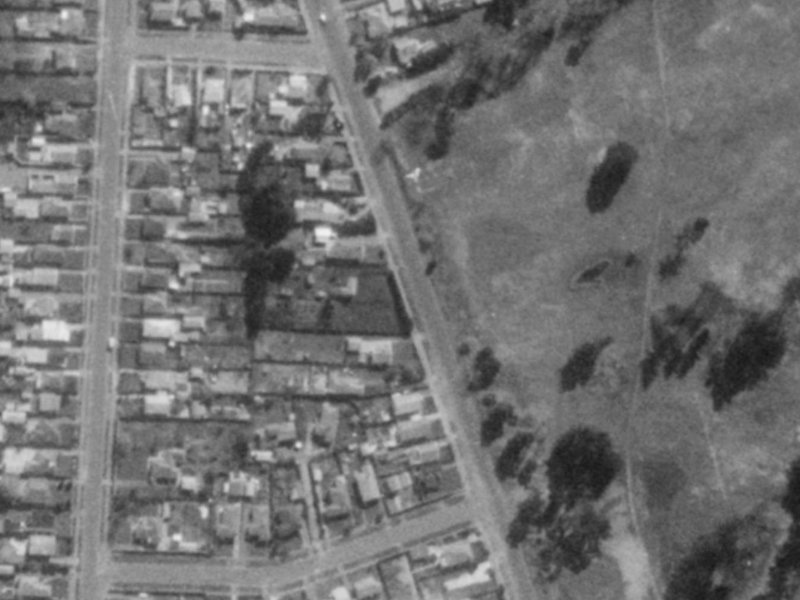206 Keyes Road from the air, 1975-1979