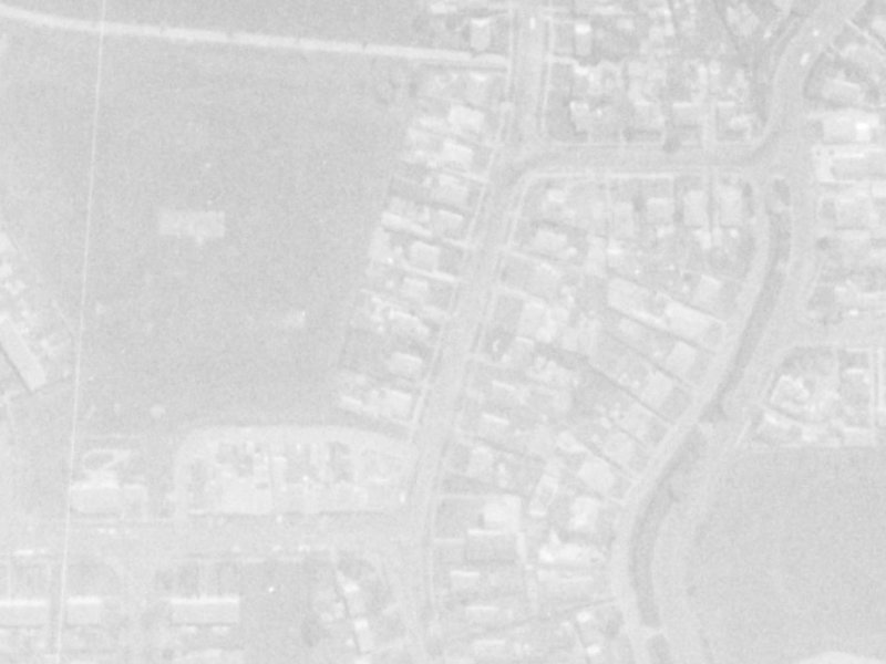 121 Emmett Street from the air, 1975-1979