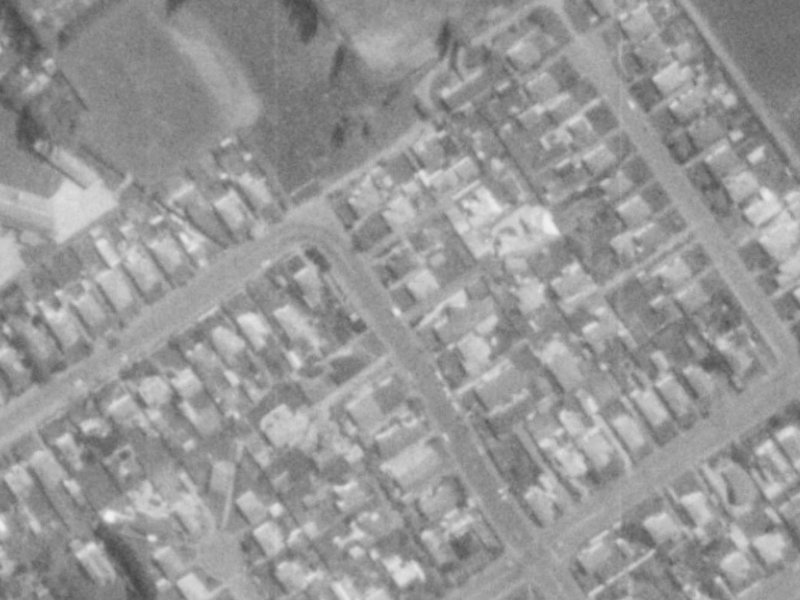 198 Rutland Street from the air, 1975-1979