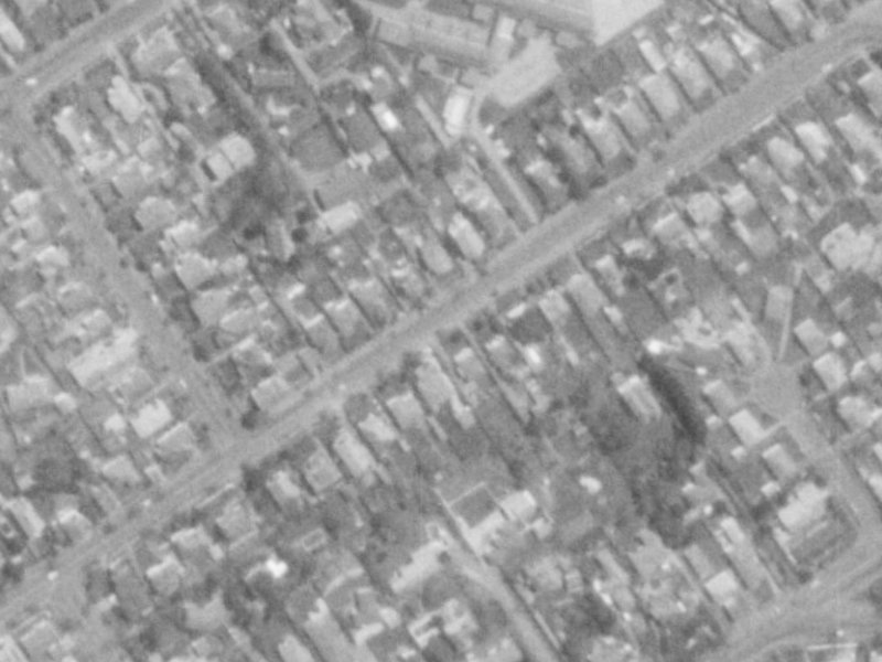 82 Tomes Road from the air, 1975-1979