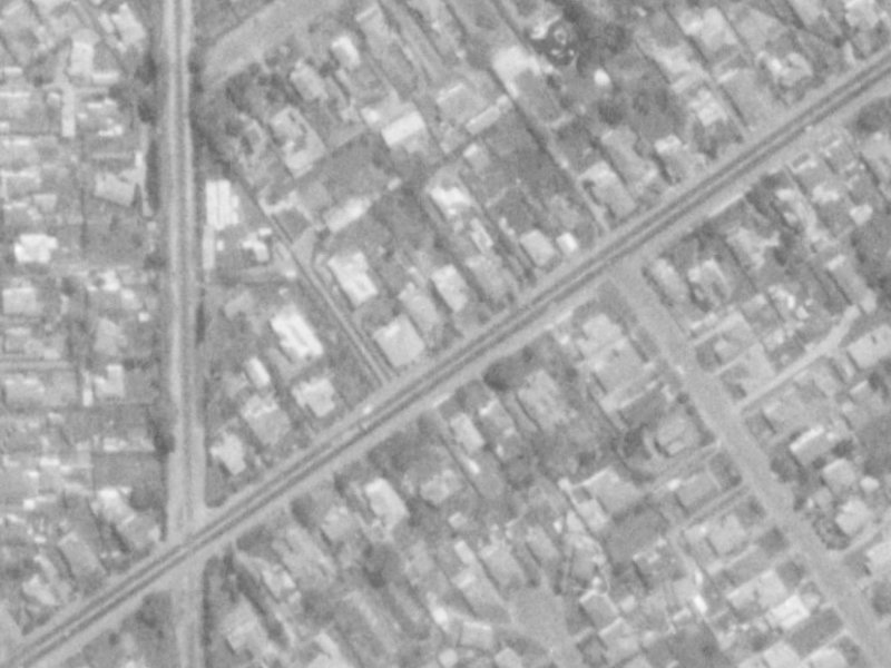 159 Blighs Road from the air, 1975-1979