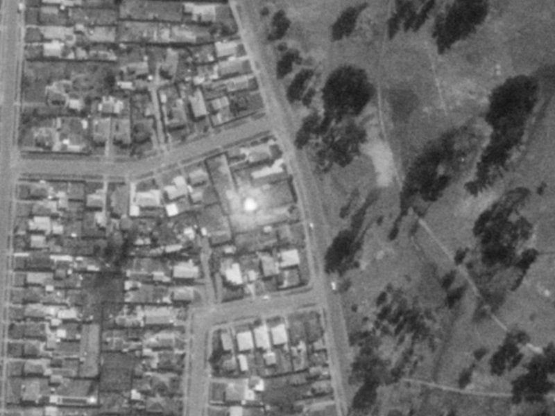 240 Keyes Road from the air, 1975-1979
