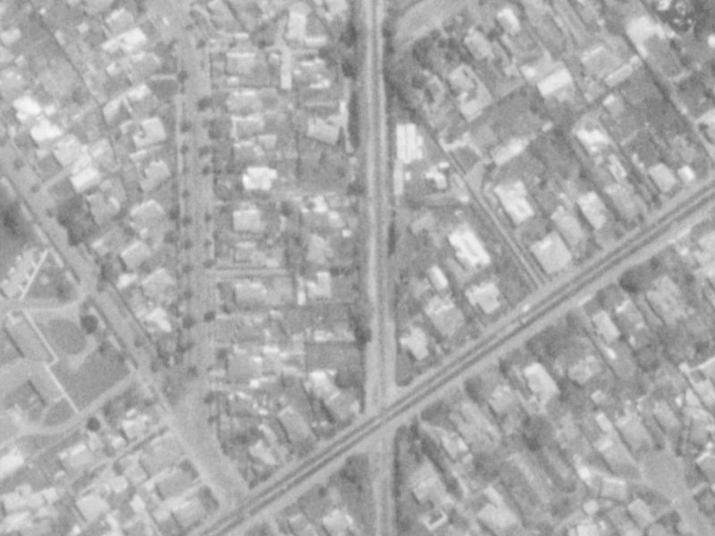 16 St James Avenue from the air, 1975-1979