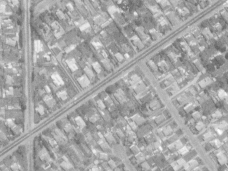 156 Blighs Road from the air, 1975-1979